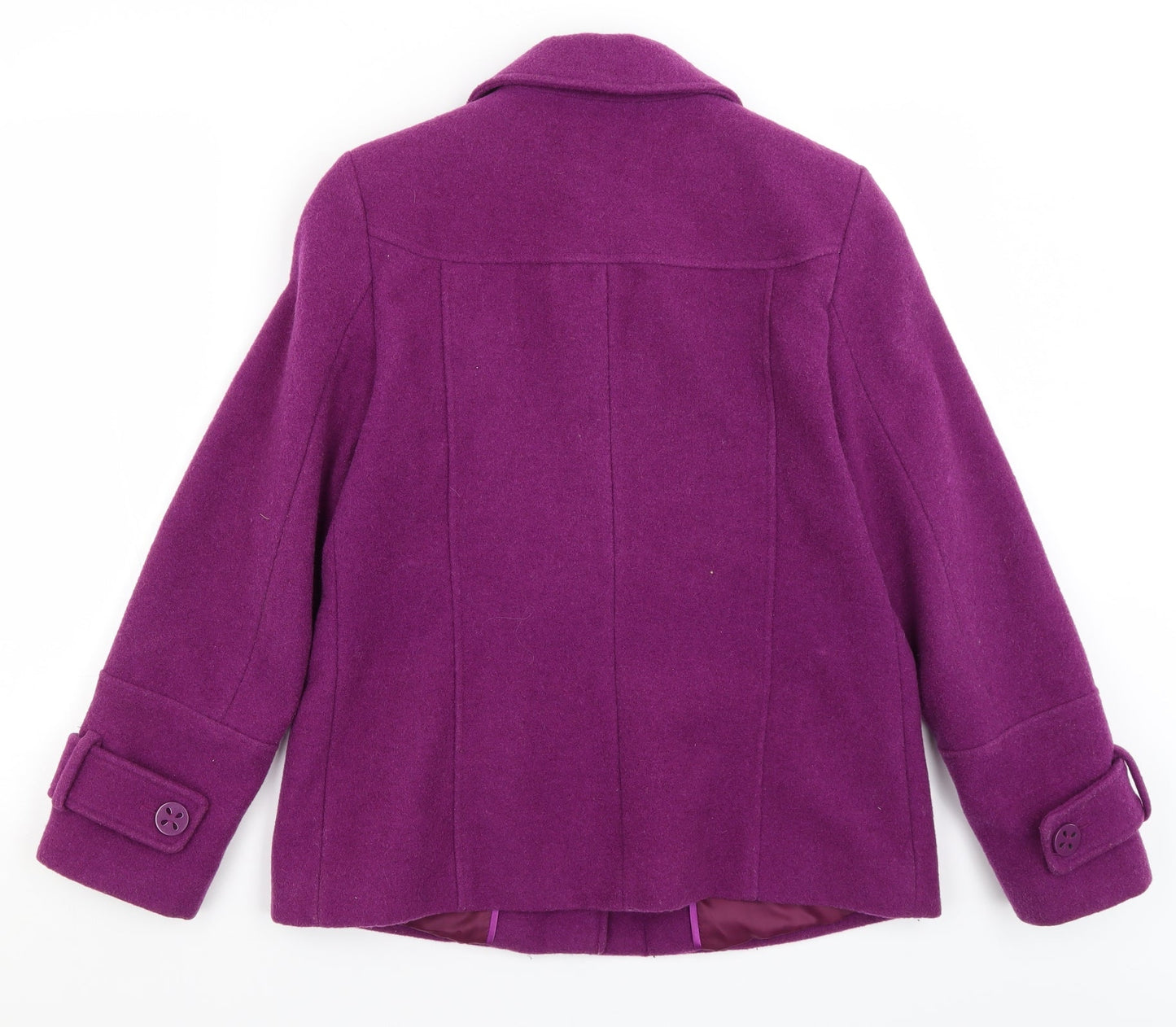 Klass Womens Purple   Overcoat Coat Size 14