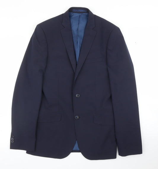 M&S Mens Blue   Jacket Suit Jacket Size 38