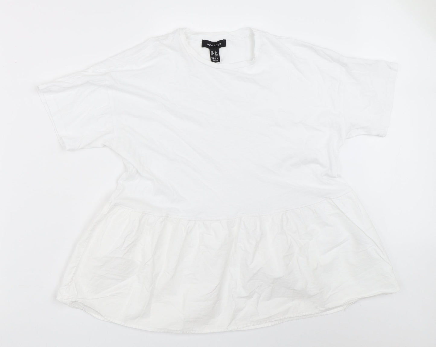 New Look Womens White   Basic T-Shirt Size 10