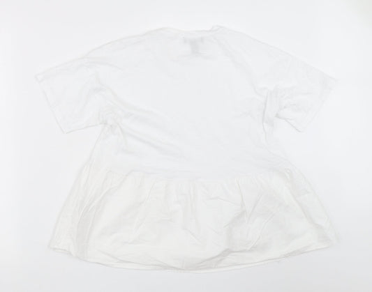 New Look Womens White   Basic T-Shirt Size 10
