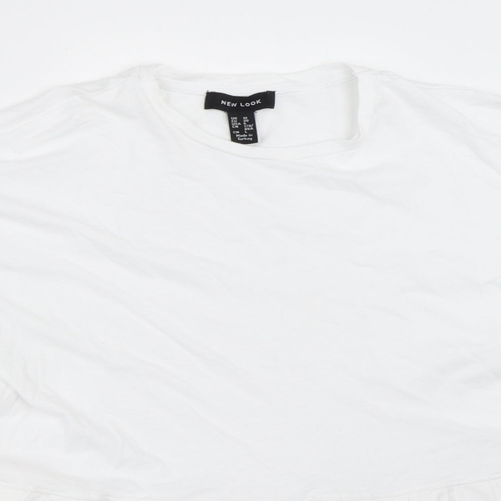 New Look Womens White   Basic T-Shirt Size 10
