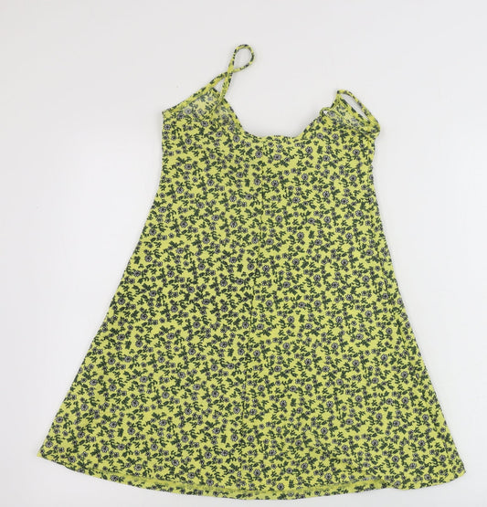 Topshop  Womens Yellow Floral  Basic Tank Size 6