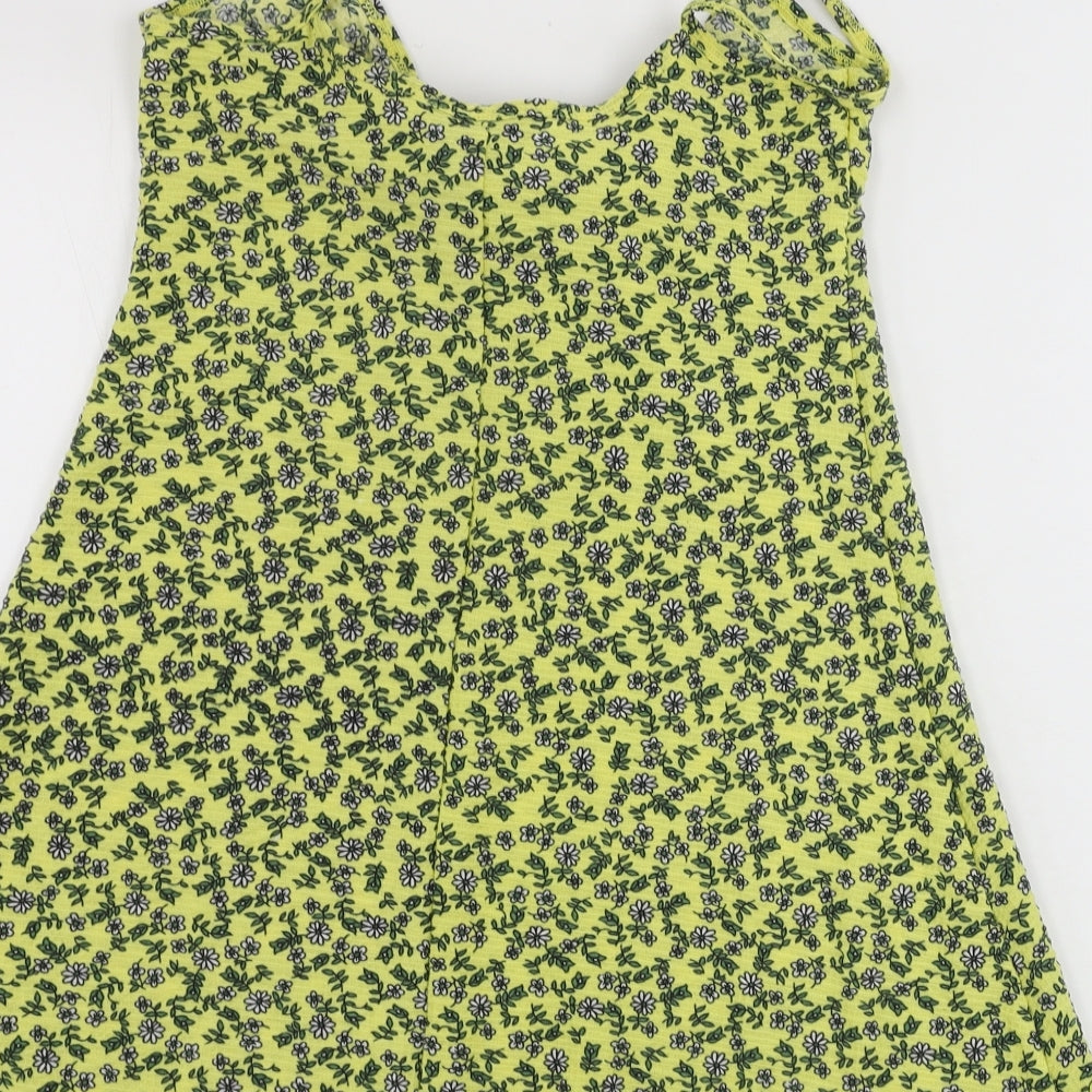 Topshop  Womens Yellow Floral  Basic Tank Size 6