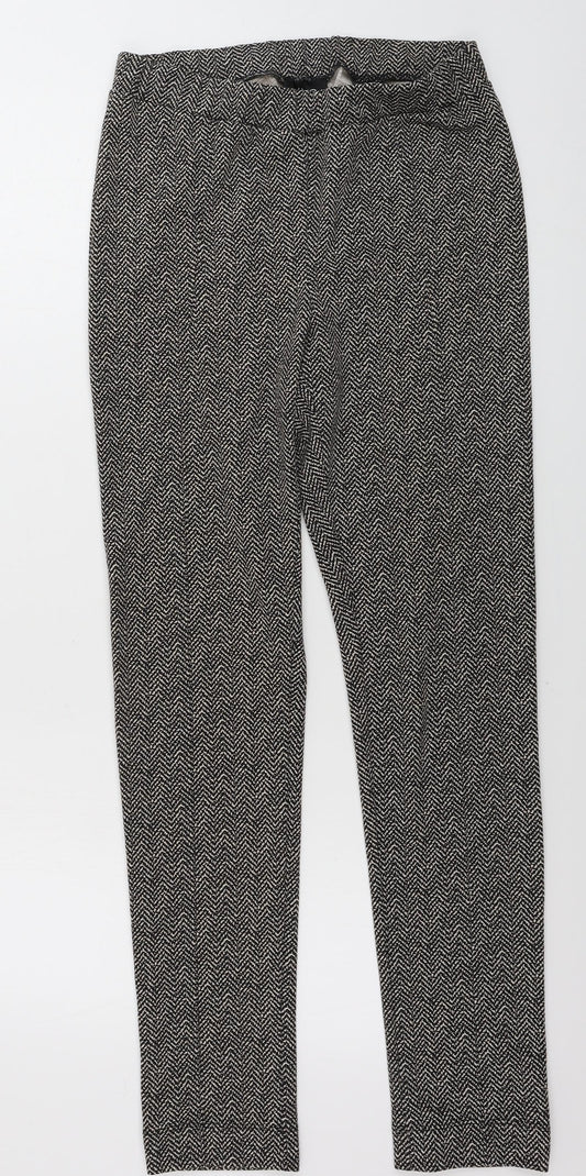 Oltre Womens Beige Geometric  Trousers  Size 28 in L27 in