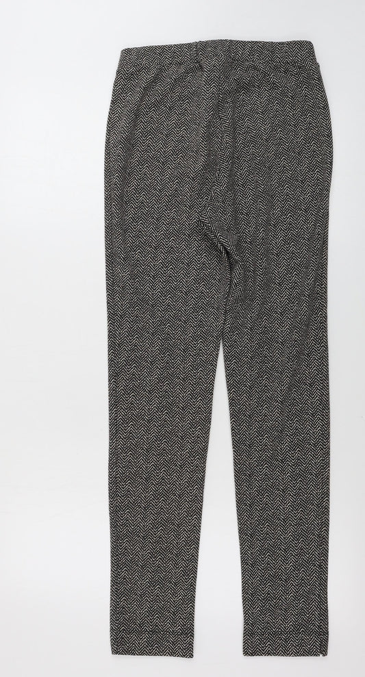 Oltre Womens Beige Geometric  Trousers  Size 28 in L27 in