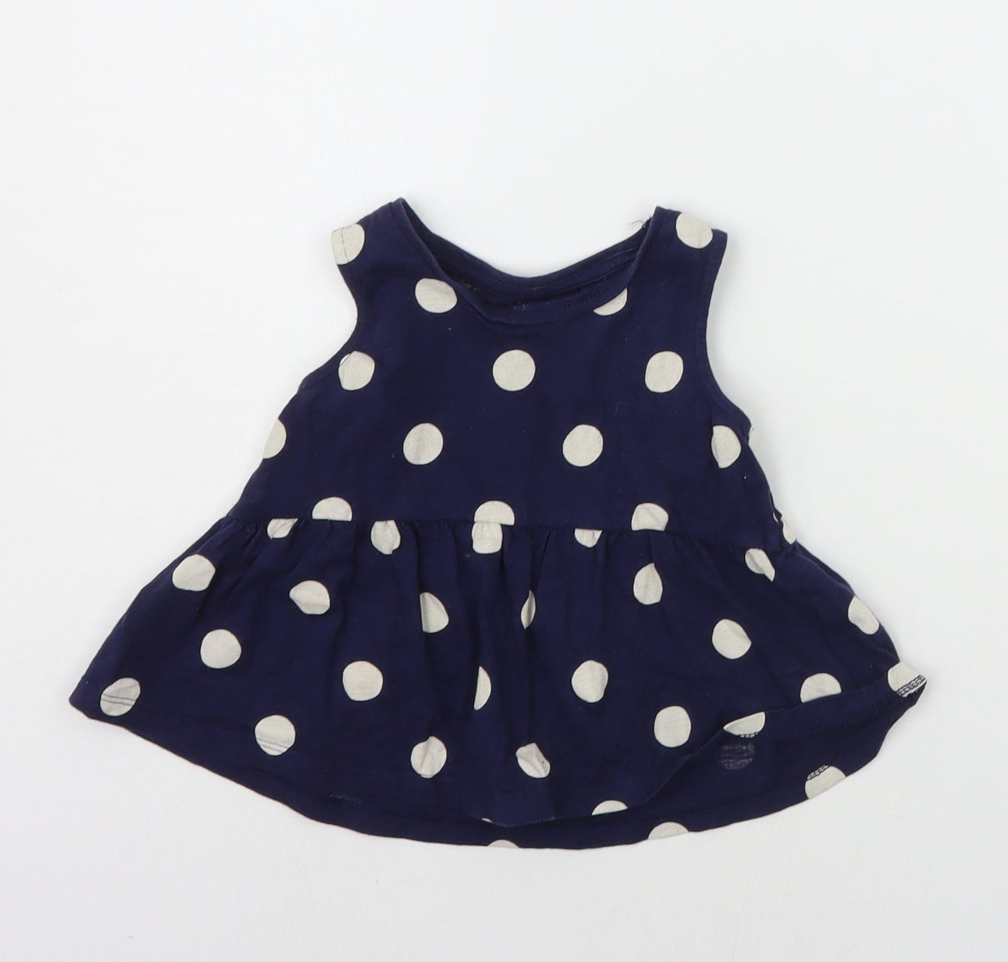 F&F Baby Blue Polka Dot  T-Shirt Dress  Size 18-24 Months