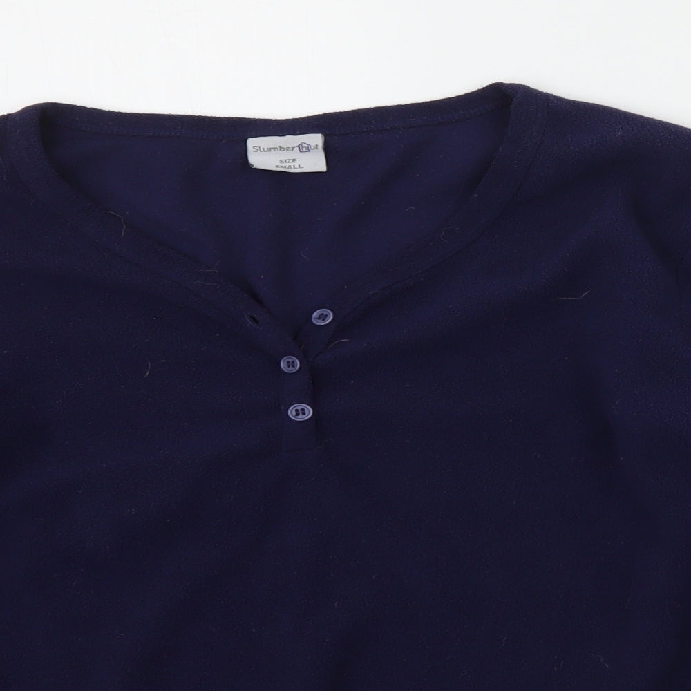 slumber Hut Womens Blue Solid  Top Pyjama Top Size S