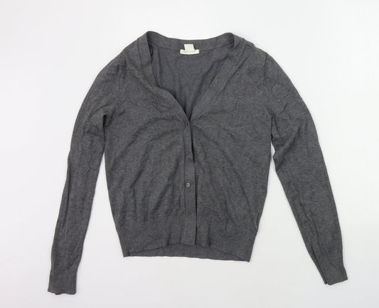 H&M Womens Grey   Cardigan Jumper Size S