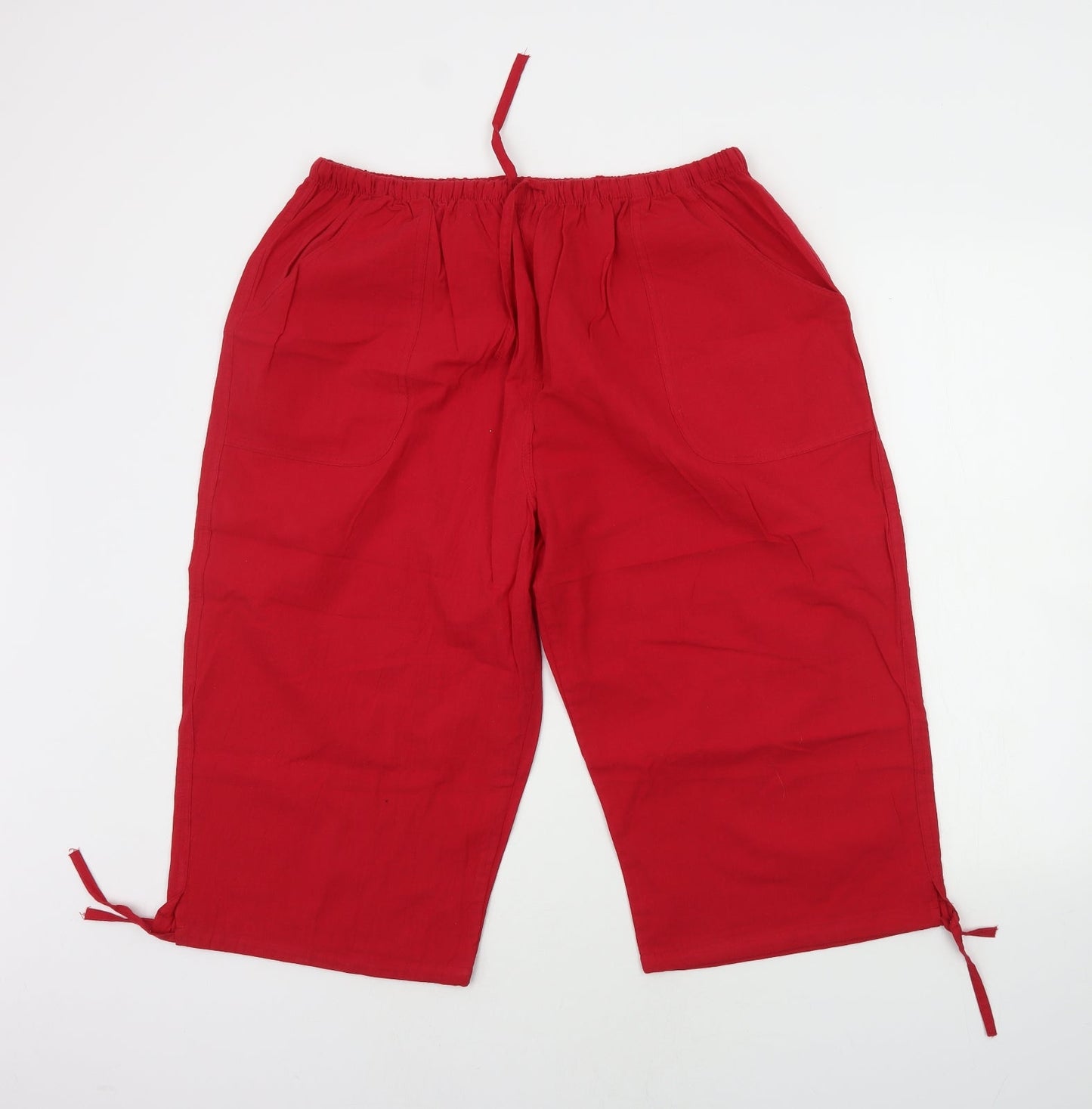 Preworn Womens Red   Trousers  Size 4XL L20 in