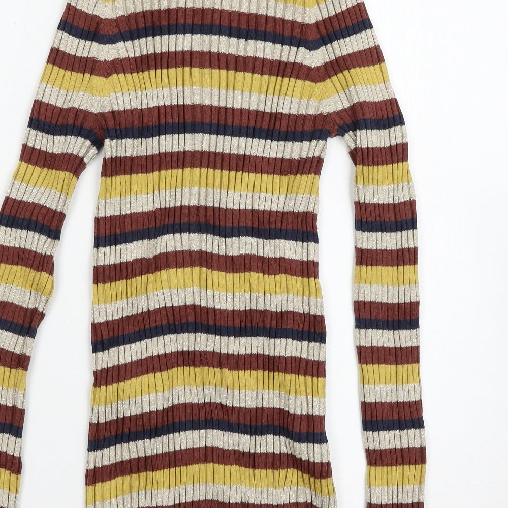 NEXT Womens Multicoloured Striped  Pullover Jumper Size 12