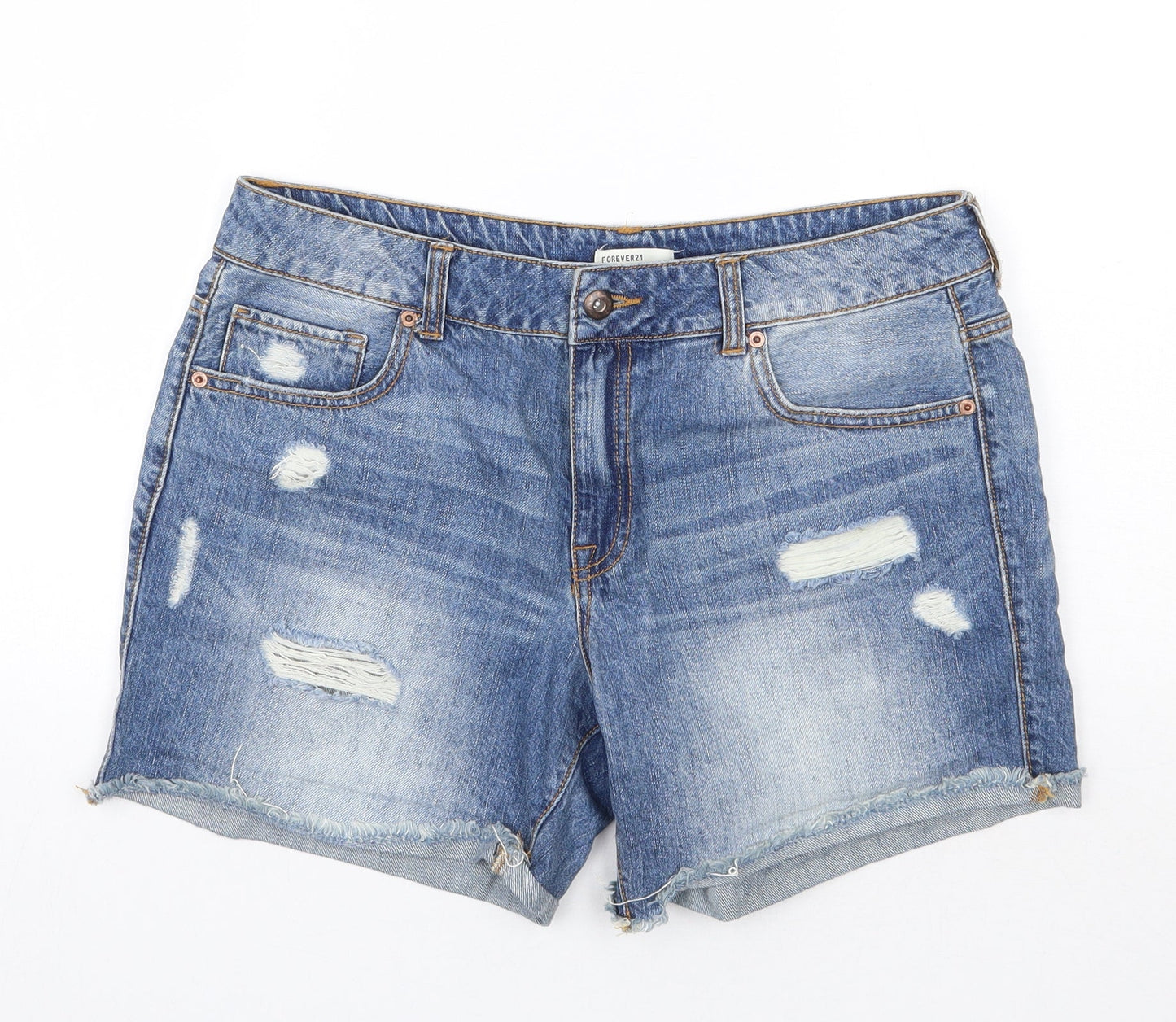 Forever21 Womens Blue   Cut-Off Shorts Size 30