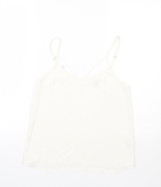 River Island Womens White   Basic Tank Size 6