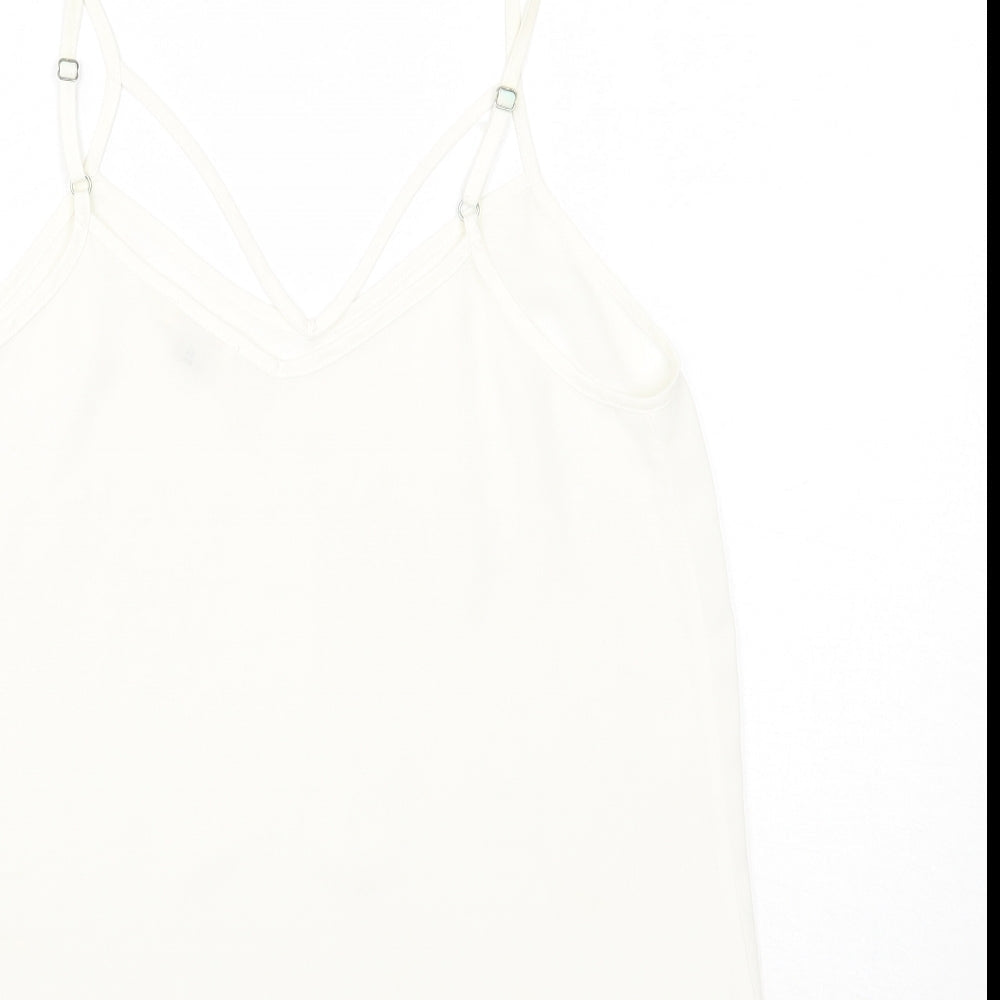 River Island Womens White   Basic Tank Size 6