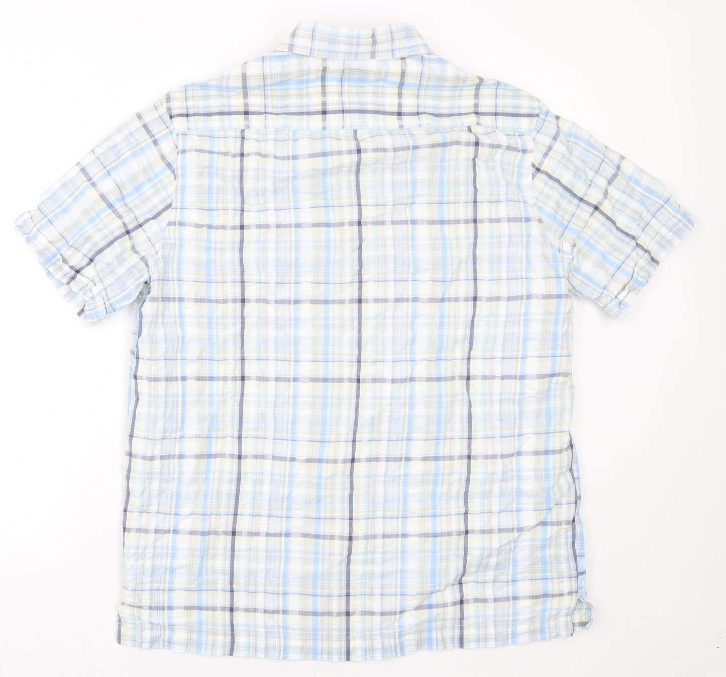 BHS Mens Blue Check   Button-Up Size M