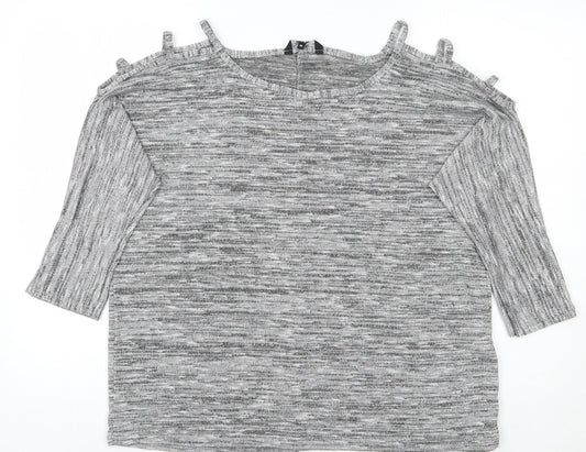 Peacocks Womens Grey   Basic T-Shirt Size 14