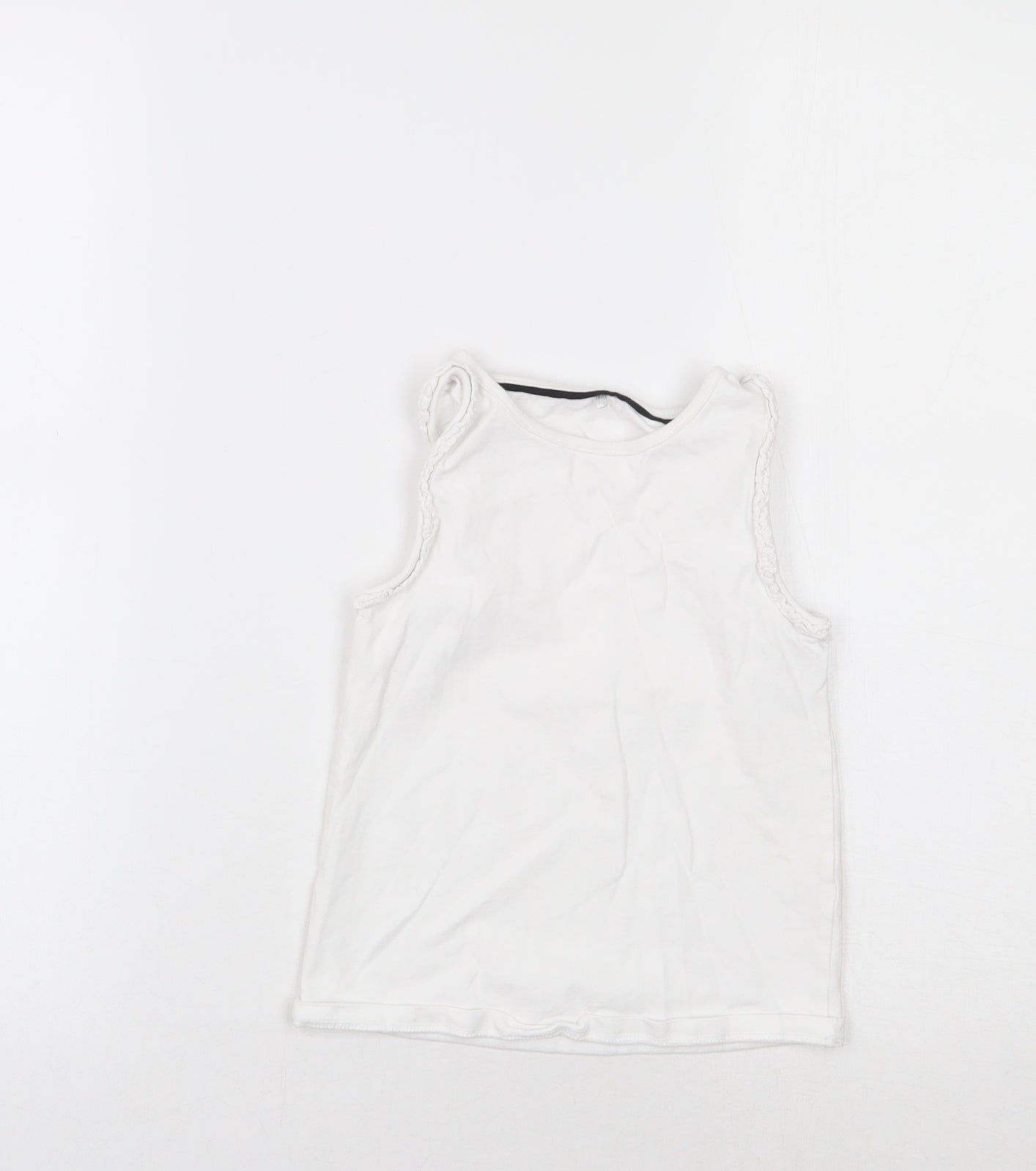 George Girls White   Basic Tank Size 5-6 Years