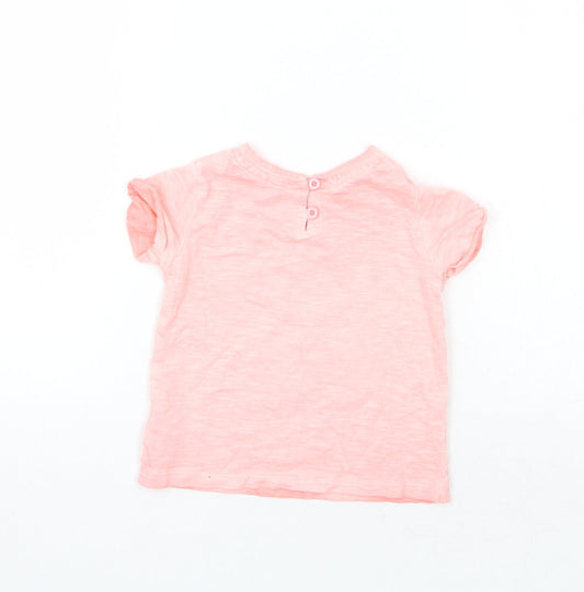 NEXT Girls Pink   Basic T-Shirt Size 9-12 Months