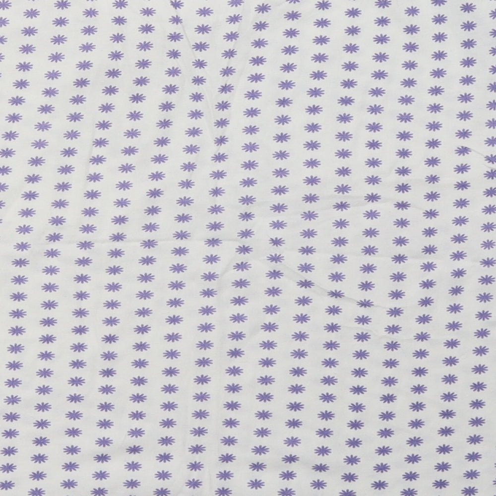 bella beau Womens White Polka Dot  Basic T-Shirt Size L