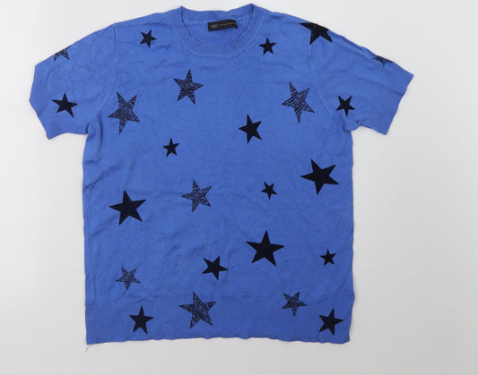 Marks and Spencer Womens Blue Polka Dot  Pullover Sweatshirt Size 12