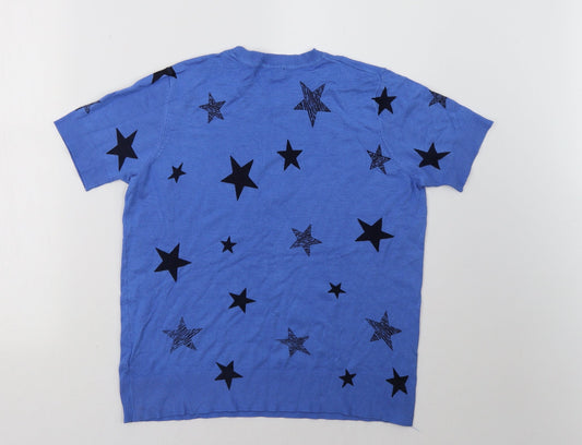 Marks and Spencer Womens Blue Polka Dot  Pullover Sweatshirt Size 12