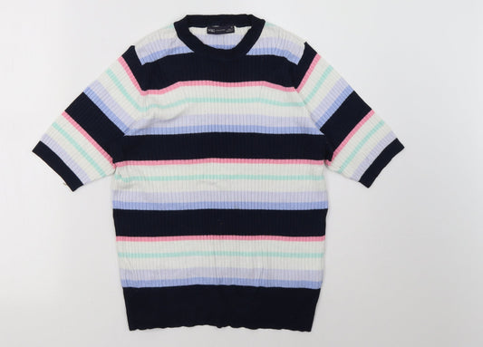 Marks and Spencer Womens Multicoloured Striped  Pullover Sweatshirt Size 12