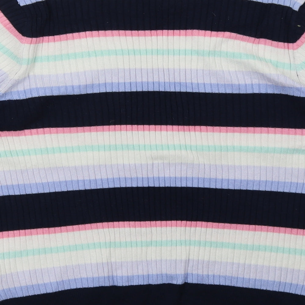 Marks and Spencer Womens Multicoloured Striped  Pullover Sweatshirt Size 12