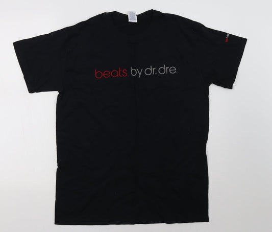 Gildan Mens Black    T-Shirt Size L
