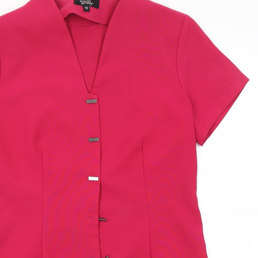 Simon Jersey Womens Pink   A-Line  Size 12