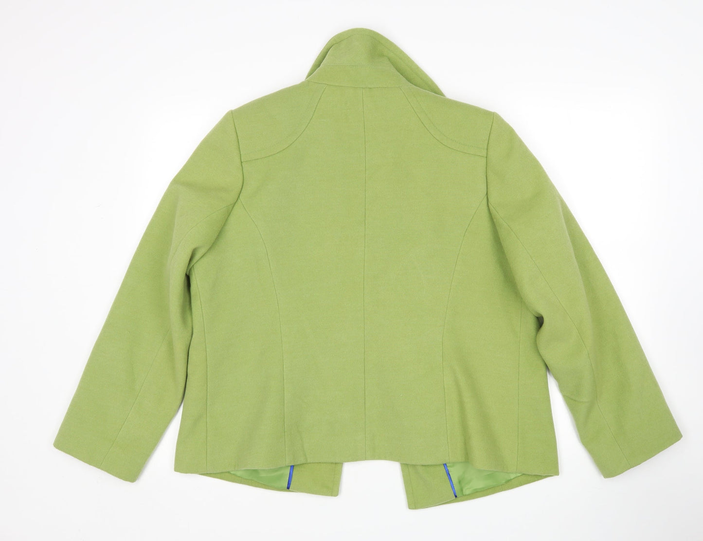 BM Womens Green   Overcoat Coat Size 14