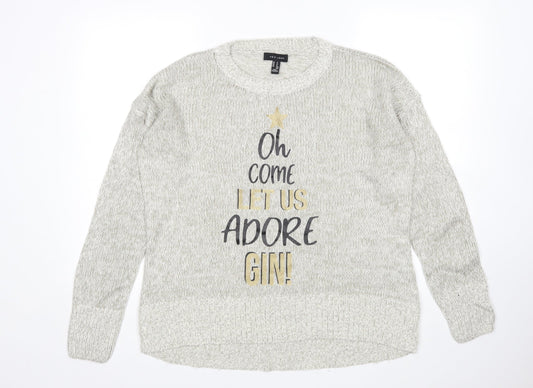 New Look Womens Grey   Pullover Jumper Size M