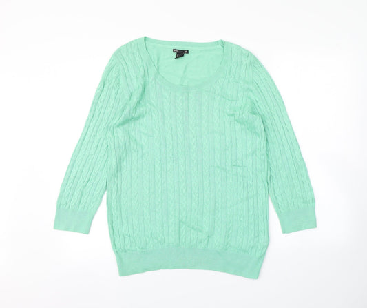 H&M Womens Green   Pullover Jumper Size L