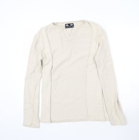 Denim 73 Womens Beige  Knit Pullover Jumper Size M