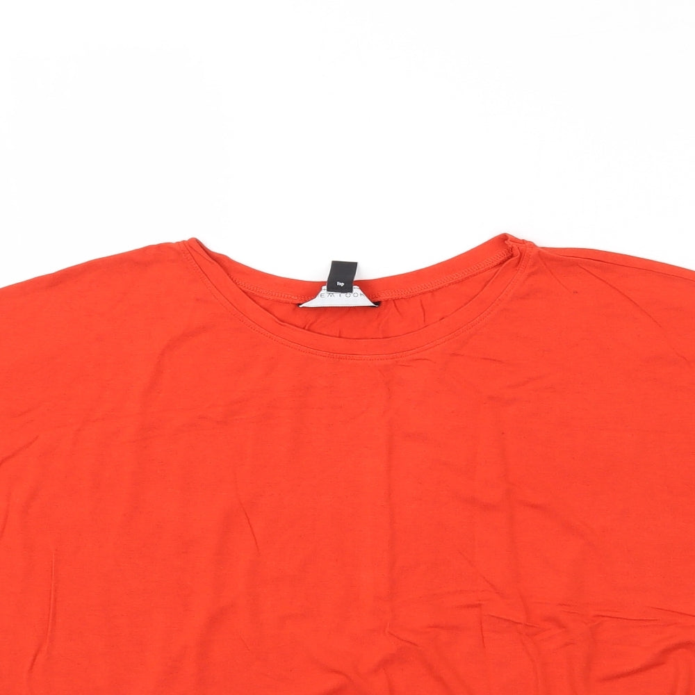 New Look Womens Orange   Basic T-Shirt Size 8  - Tie detail