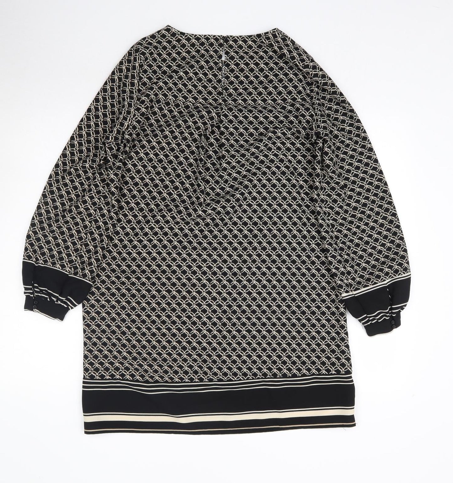 H&M Womens Black Geometric  Mini  Size 10