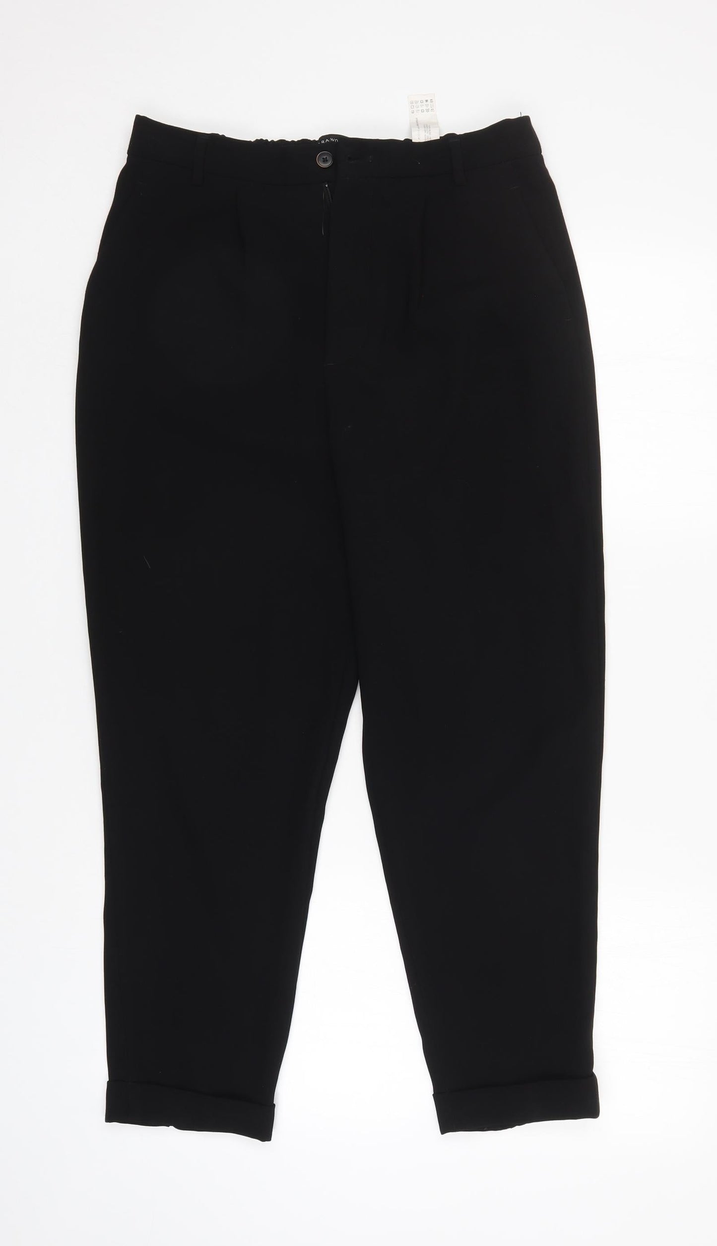 Zara Womens Black   Trousers  Size S L25 in