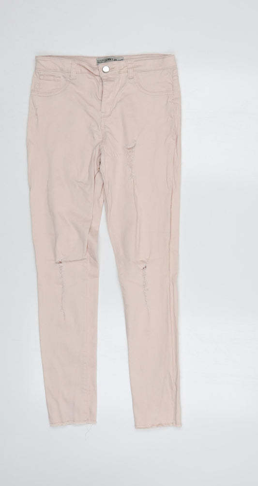 Denim & Co. Girls Pink   Tapered Jeans Size 12-13 Years