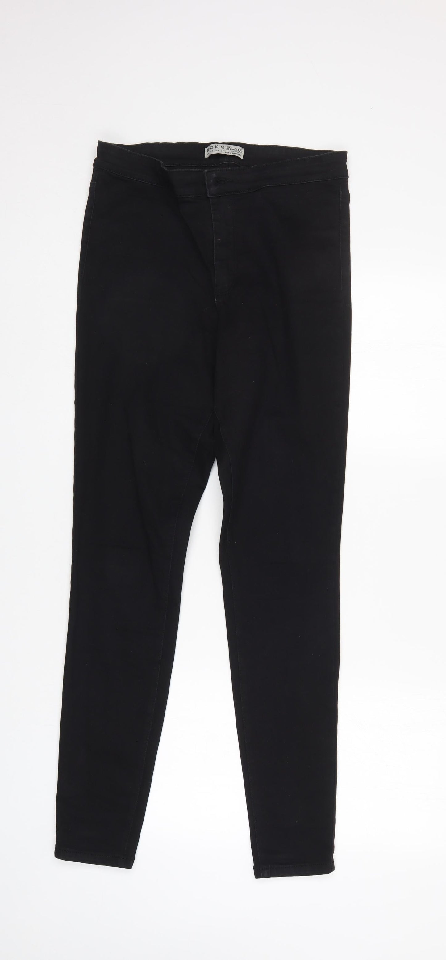 Denim & Co. Womens Black   Tapered Jeans Size 14 L29 in