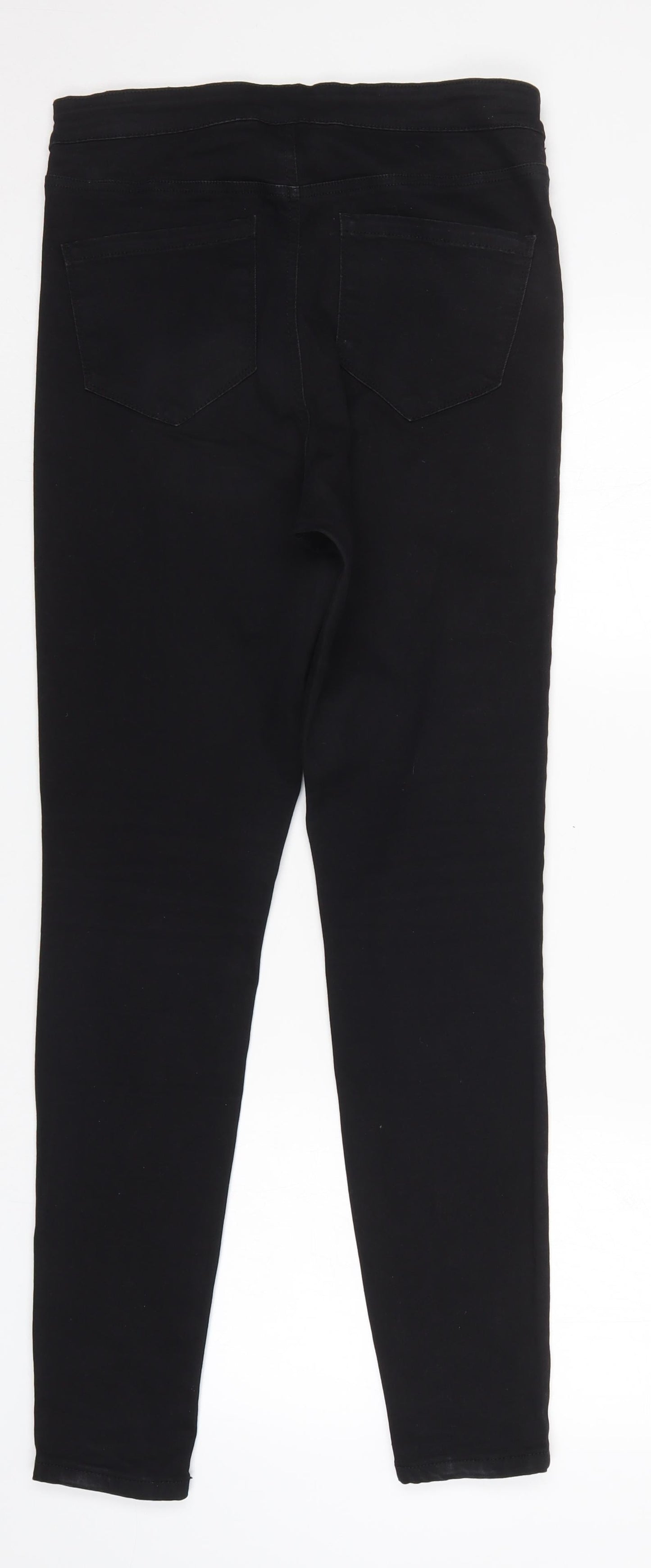 Denim & Co. Womens Black   Tapered Jeans Size 14 L29 in