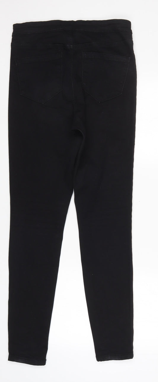 Denim & Co. Womens Black   Tapered Jeans Size 14 L29 in