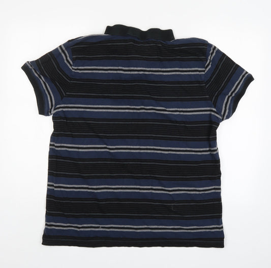 FFP Factory Mens Multicoloured Striped   Polo Size XL