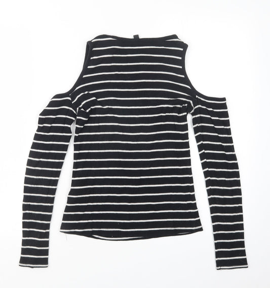 Divided by H&M Womens Black Striped  Pullover Jumper Size S
