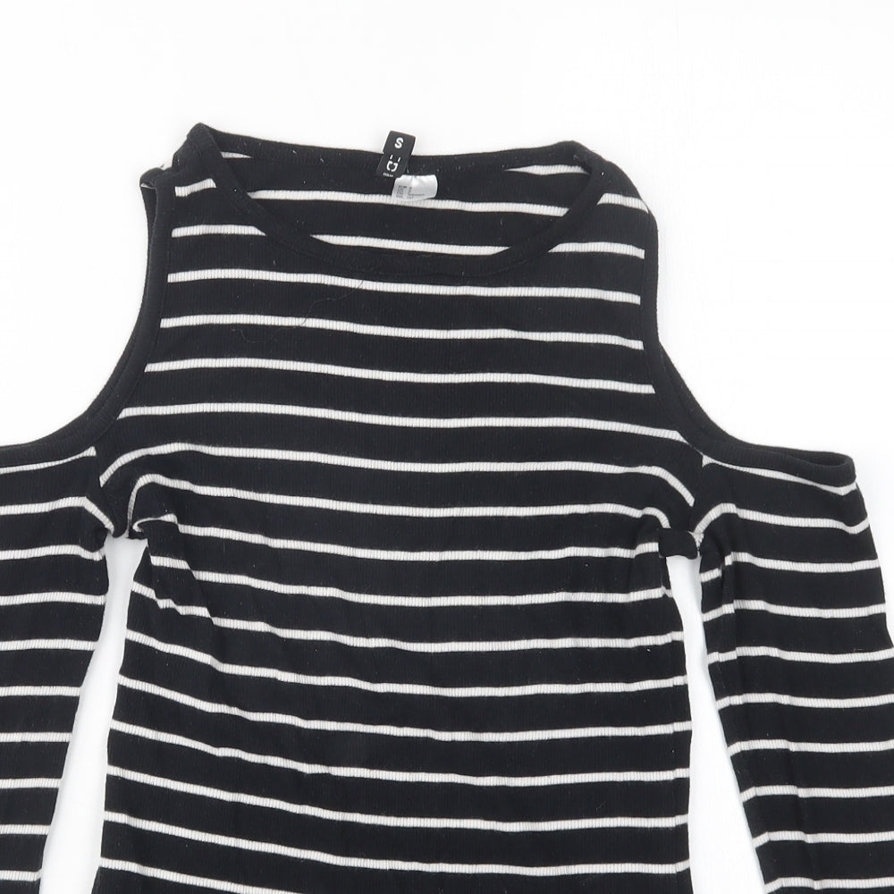 Divided by H&M Womens Black Striped  Pullover Jumper Size S