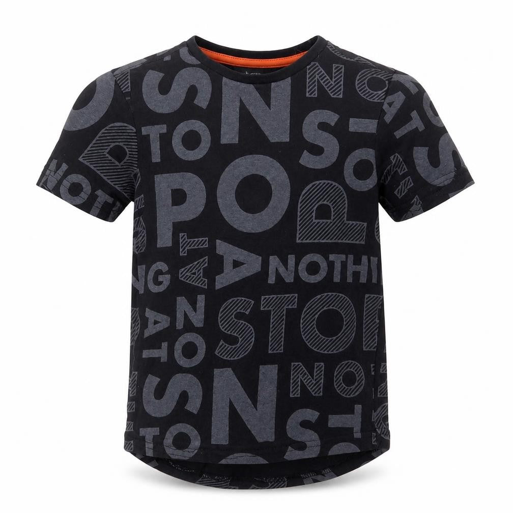 George Boys Black Geometric  Basic T-Shirt Size 4-5 Years