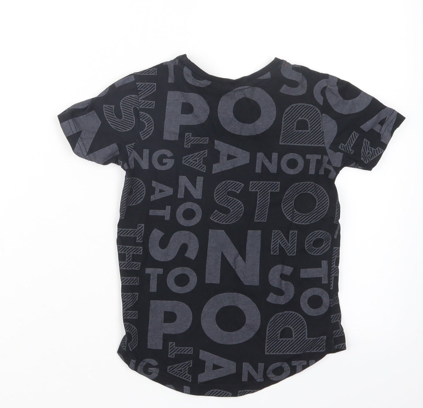 George Boys Black Geometric  Basic T-Shirt Size 4-5 Years
