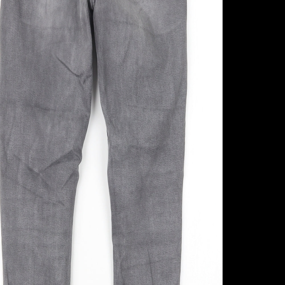 Topshop Womens Grey  Denim Straight Jeans Size 26 in L26 in