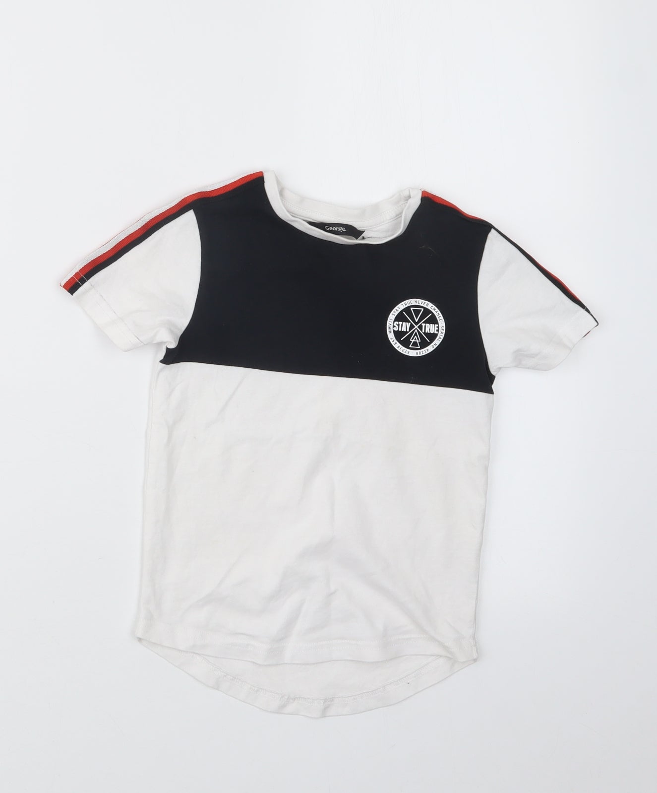 George Boys White   Basic T-Shirt Size 4-5 Years