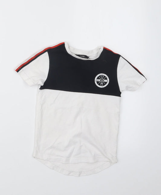 George Boys White   Basic T-Shirt Size 4-5 Years