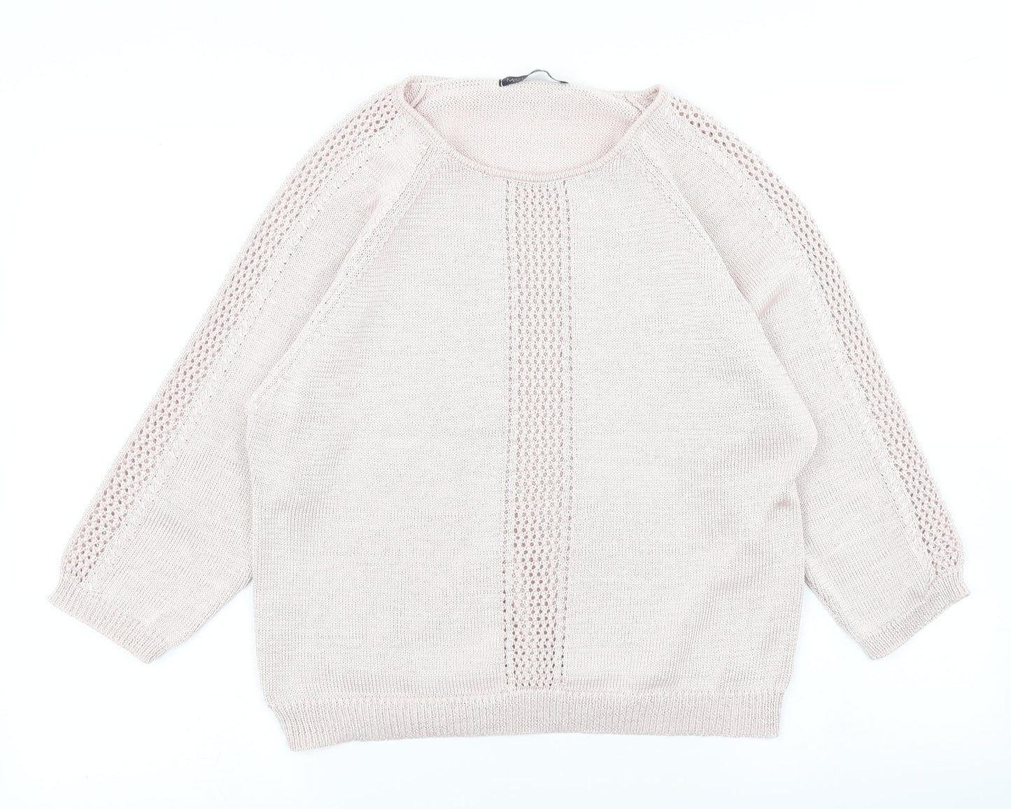 M&S Womens Pink  Knit Pullover Jumper Size 12