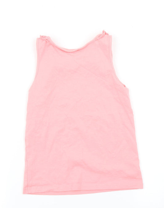 Nutmeg Girls Pink   Basic Tank Size 7-8 Years