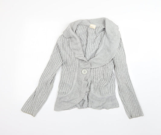Preworn Womens Grey   Cardigan Jumper Size 12